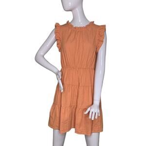 Simplee Summer Dress Sleeveless Rusty Orange Size L Looks Like S